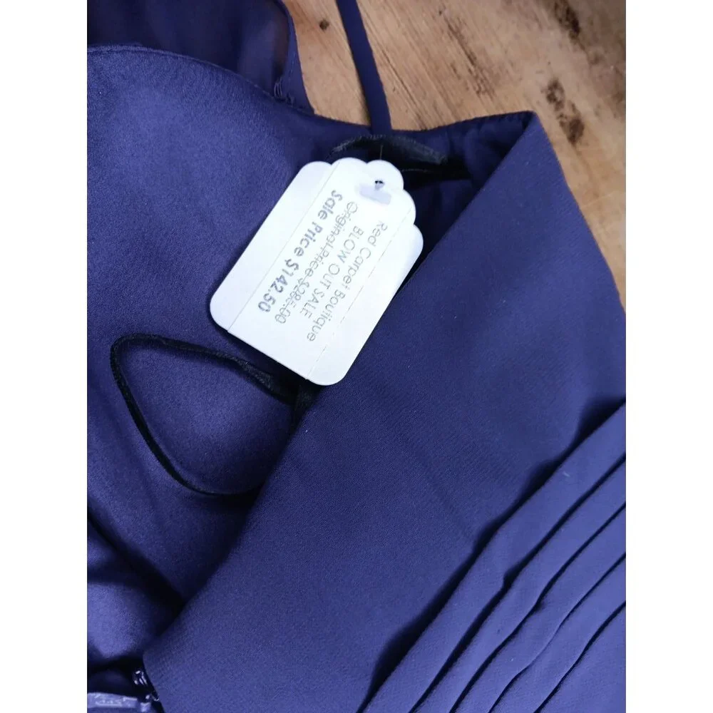 Sorella Vita Cocktail Dress Womens 12 Concord One Shoulder Shirred 8372 $285 NWT - Picture 8 of 9